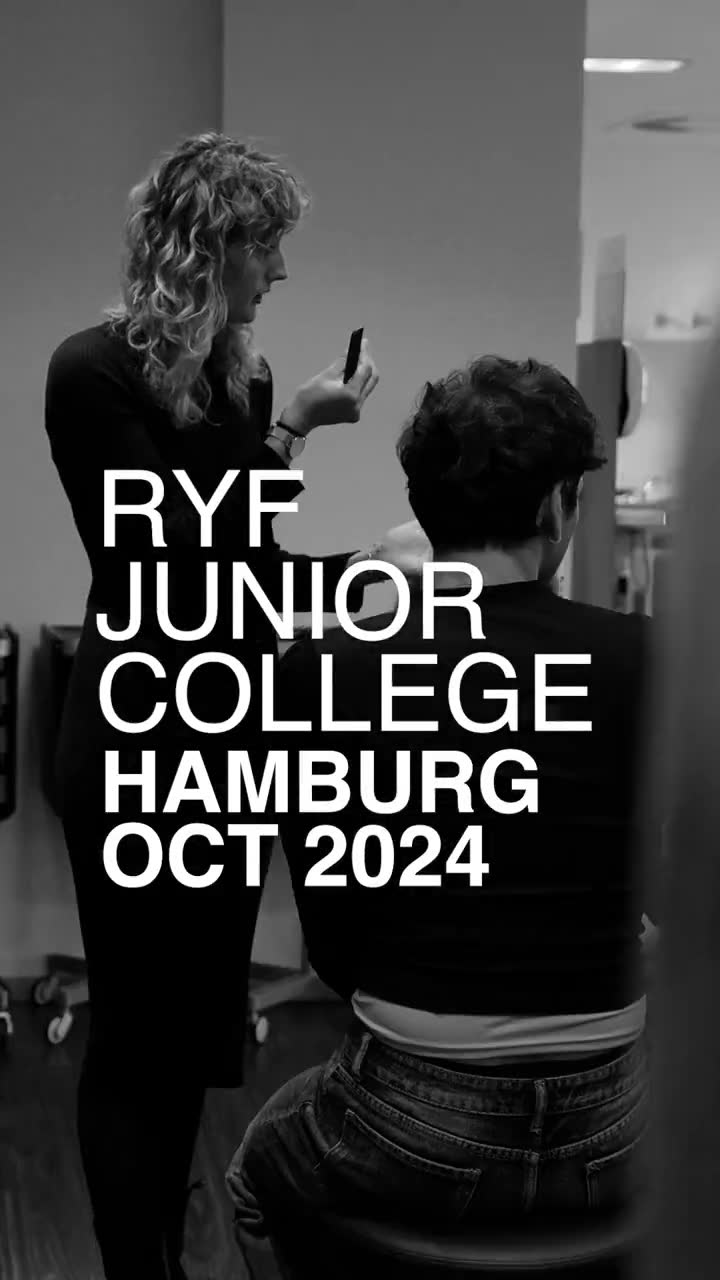 Wella Studio und Ryf Junior College Hamburg: Standbild aus dem Schwarz-Weiß-Zusammenschnitt von RecMedia